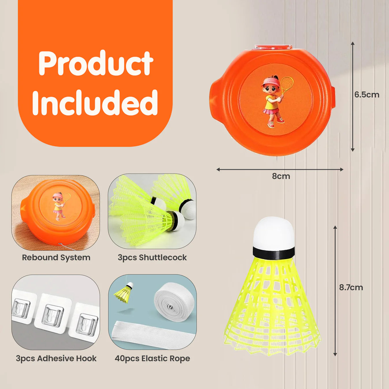 Gubbarey SmashBuddy Rebound Badminton Trainer